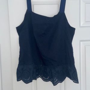 J crew embroidered tank top